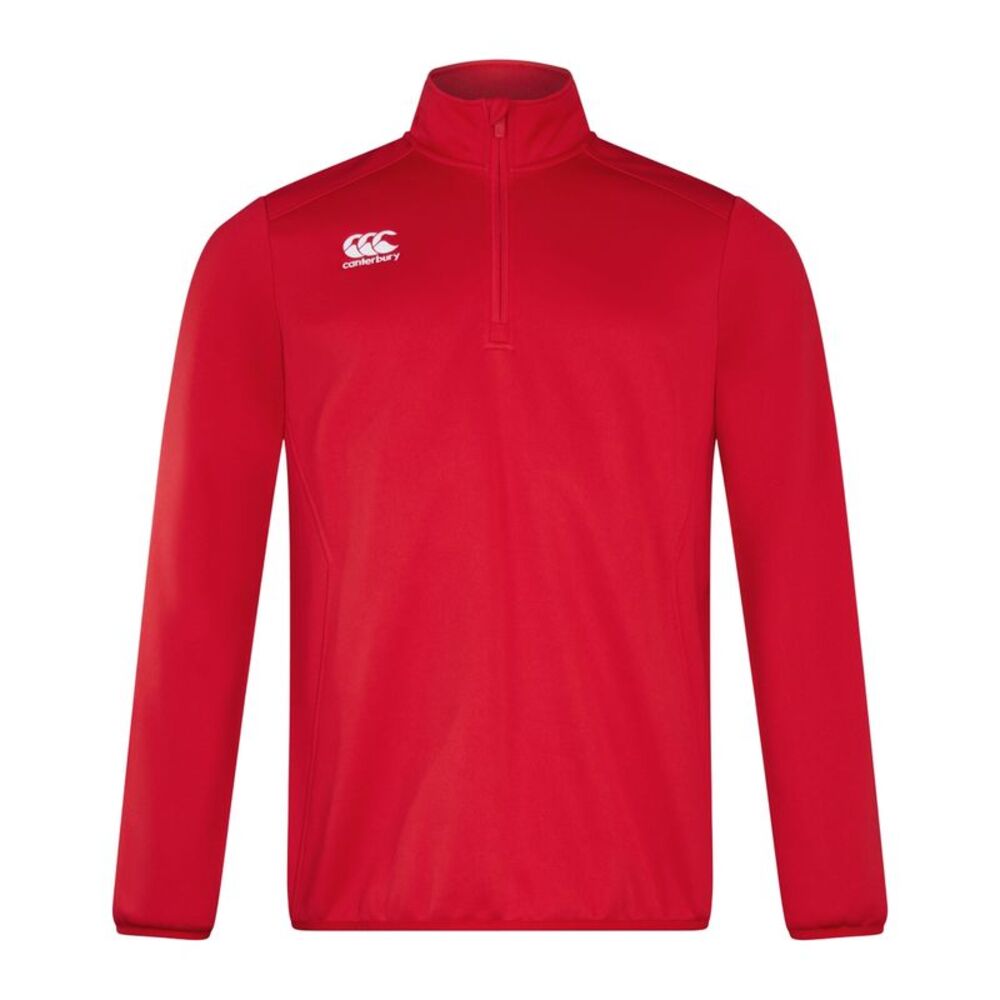 Canterbury Mens Quarter Zip Training Midlayer / Flag Red